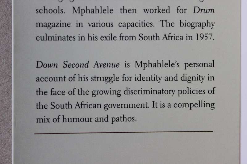 DOWN 2ND AVENUE  by Es'kia Mphahlele