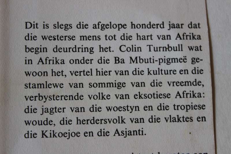 VOLKE VAN AFRIKA  deur Colin Turnbull  Afrikaanse vertaling deur Andre P. Brink
