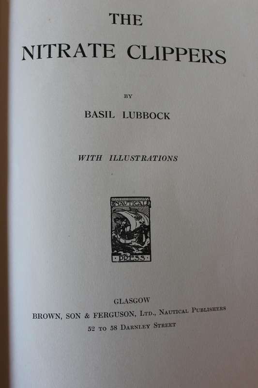 THE NITRATE CLIPPERS  by Basil Lubbock