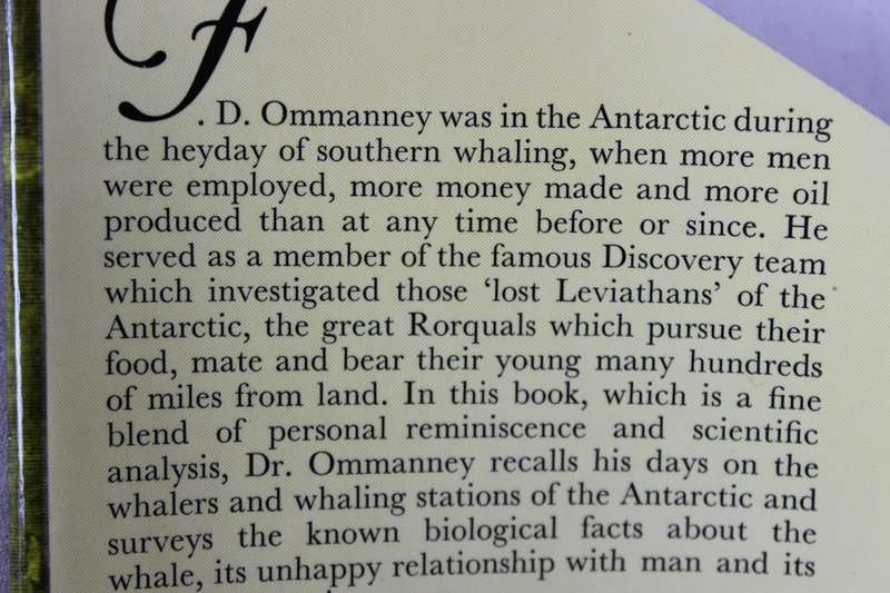 LOST LEVIATHAN  Whales and Whaling by S.D. Ommanney