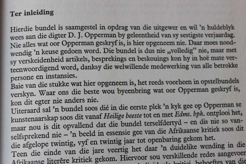 D.J. OPPERMAN - DOLOSGOOIER VAN DIE WOORD  Saamgestel deur A. P. Grove