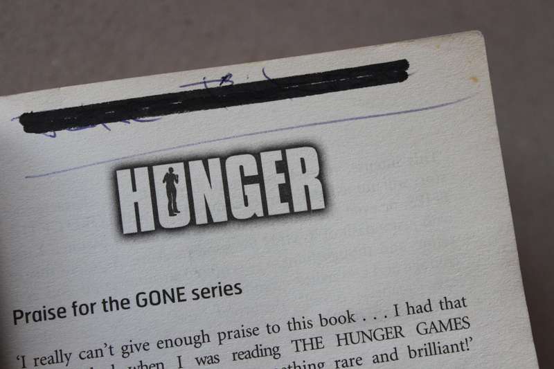 HUNGER  GONE SERIES BOOK NO 2  by Michael Grant