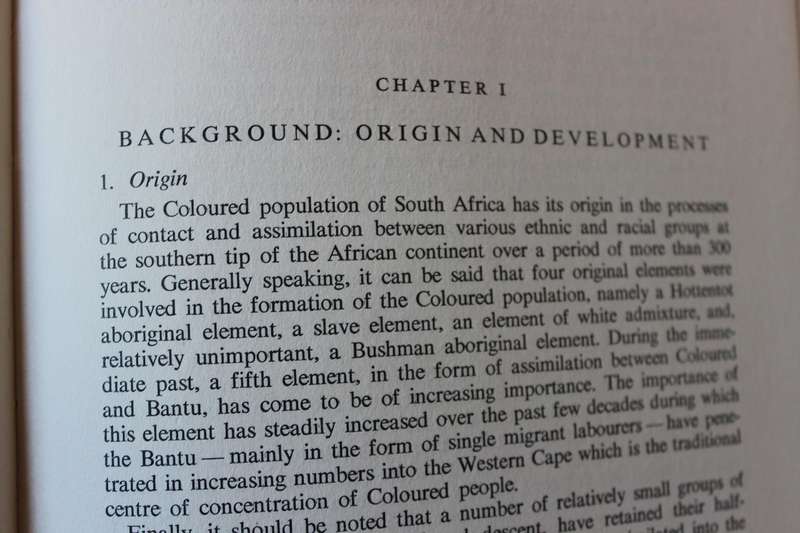 THE COLOOURED OF SOUTH AFRICA  A factual Survey  by S. P. Cilliers