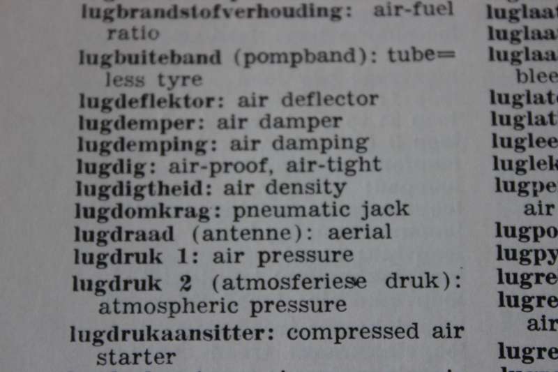 SUID-AFRIKAANSE SPOORWEE MOTORTERME / SOUTH AFRICAN RAILWAYS MOTOR TERMS