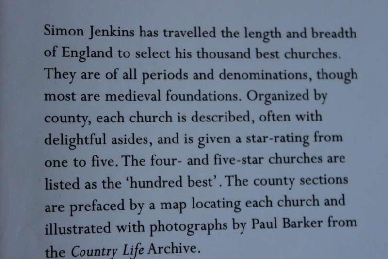 ENGLAND'S THOUSAND BEST CHURCHES  by Simon Jenkins