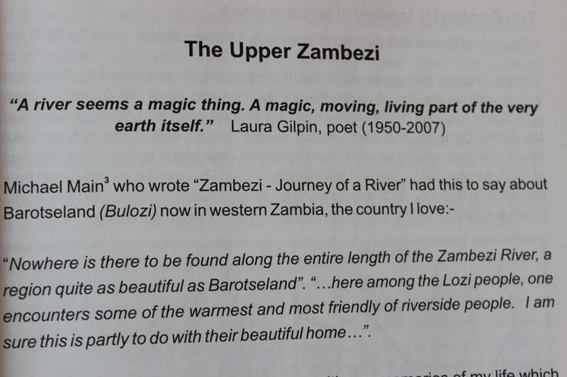 INSPIRED BY THE ZAMBEZI by David Lisle Whitehead  Memories of Barotseland and a Royal River -Liambai