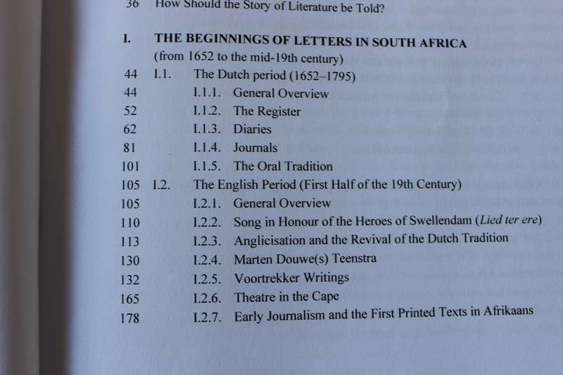 HISTORY OF SOUTH AFRICAN LITERATURE  Afrikaans Literature 17th-19th Centuries  by Jerzy Koch