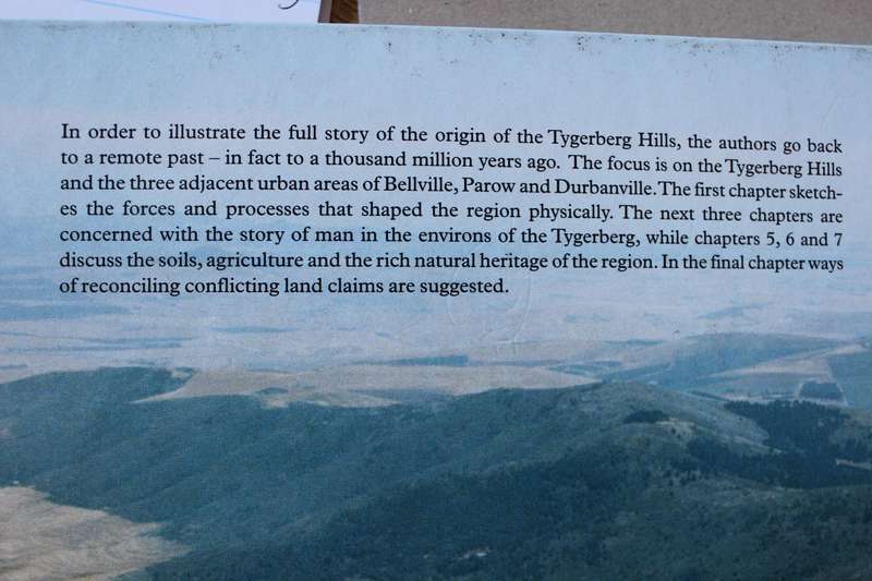 THE TYGERBERG  by N.M. du Plessis (Tygerberg Hills and towns of Parow, Bellville and Durbanville)