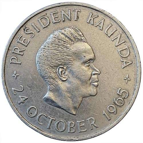 1965 Zambia 5 shilling Independence of Zambia