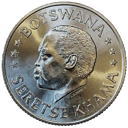 1966 Botswana 50c Independence 80% silver 10g uncirculated proof **RARE**