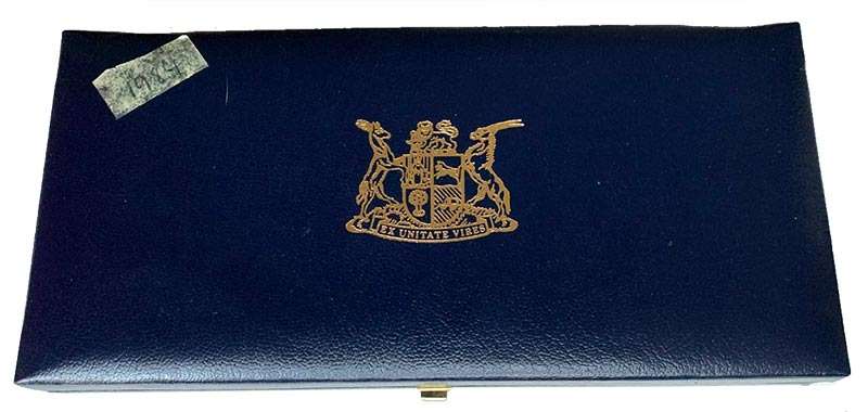 1984 South Africa Short Proof Set in Original SA Mint Box Double One Rand