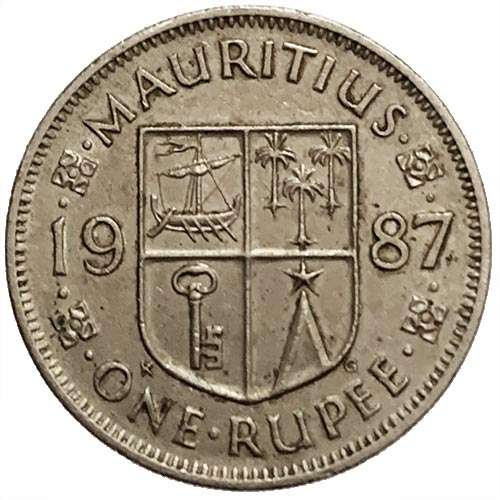 1987 Mauritius One Rupee - first year of issue