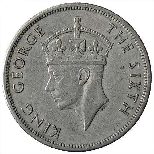 1950 Southern Rhodesia half crown