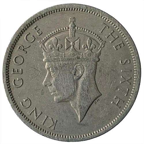 1950 Southern Rhodesia half crown