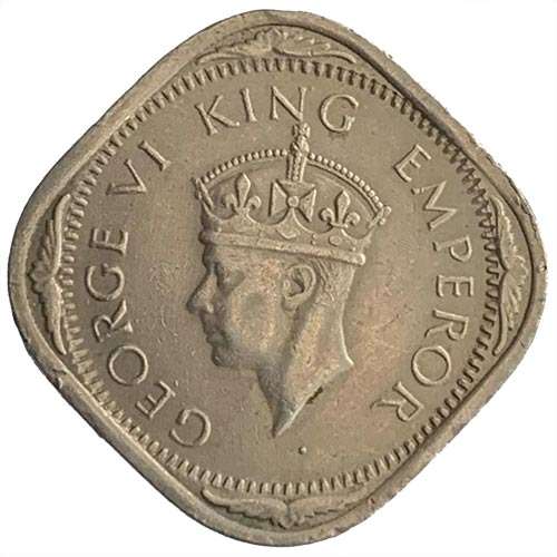 1941 India 2 Annas - George VI last year of series