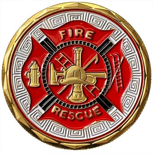 Fire Rescue 40mm 1oz gold plated medallion in plastic capsule