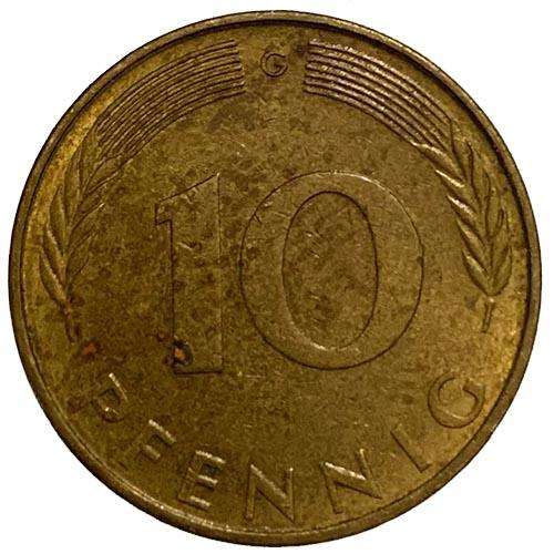 1972 Germany 10 Pfennigs