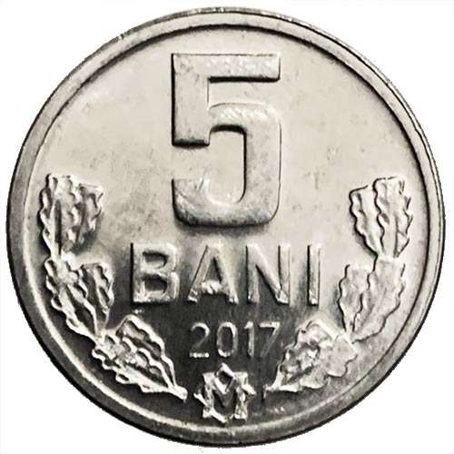 2017 Moldova 5 Bani Uncirculated