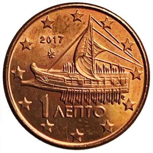2017 Greece 1 Euro Cent Uncirculated