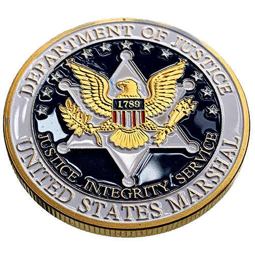 US Marshall gold plated medallion