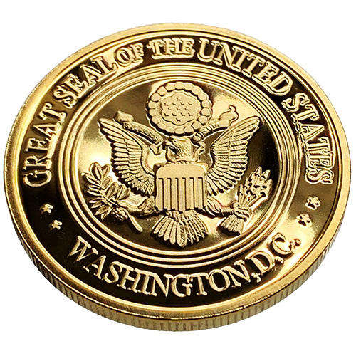 US Marshall gold plated medallion