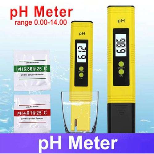 PH Meter with batteries and buffer powders Boxed