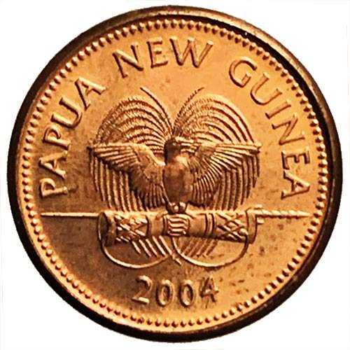 2004 Papua New Guinea 1 Toea - Elizabeth II Birdwing Butterfly Uncirculated