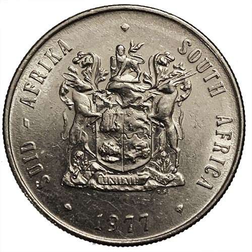 1977 South Africa Springbok R1 Coat of Arms XF