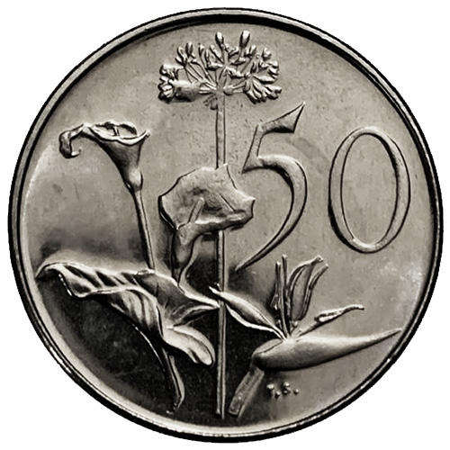 1976 South Africa Jacobus Johannes Fouche 50c UNCIRCULATED nickel