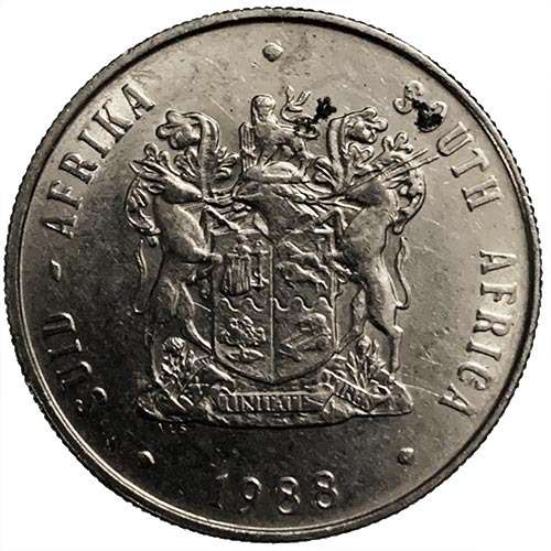 1988 South Africa Springbok R1 Coat of Arms XF