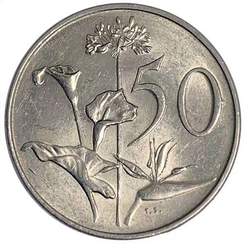 1989 South Africa 50c fine