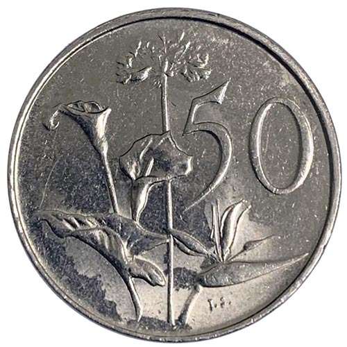 1990 South Africa 50c fine