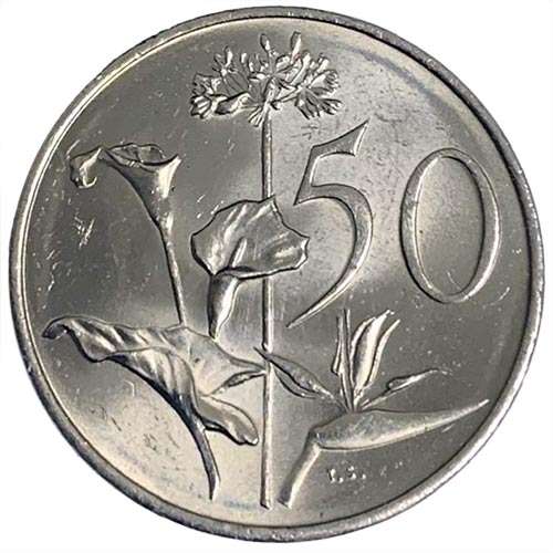 1987 South Africa 50c AU