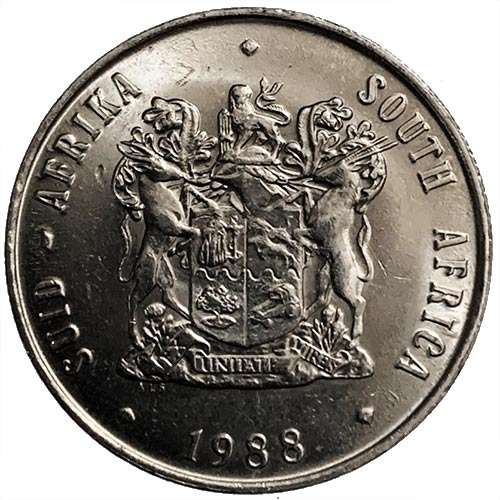 1988 South Africa Springbok R1 Coat of Arms XF
