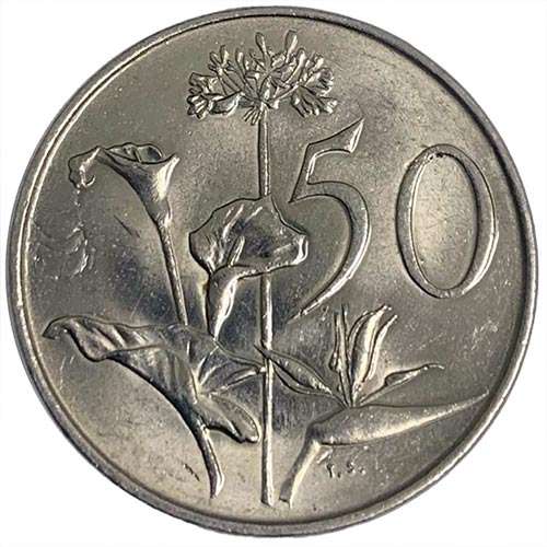 1988 South Africa 50c EF