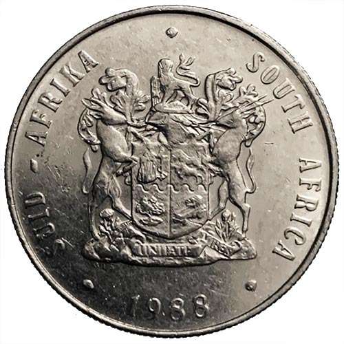 1988 South Africa Springbok R1 Coat of Arms XF