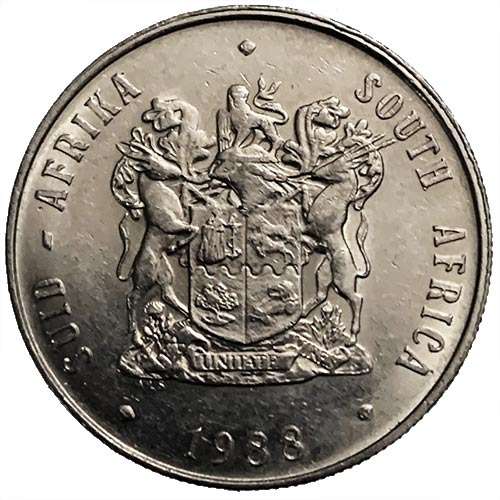 1988 South Africa Springbok R1 Coat of Arms VF