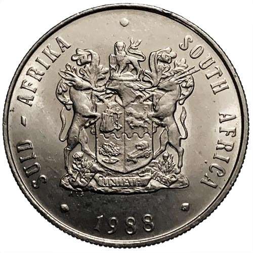 1988 South Africa Springbok R1 Coat of Arms XF