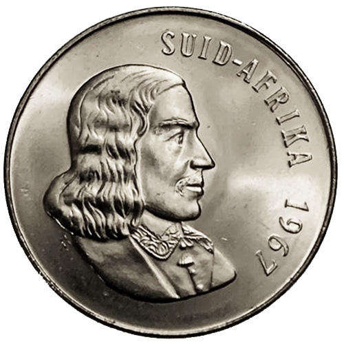 1967 South Africa Jan van Riebeeck Afrikaans UNCIRCULATED 50c