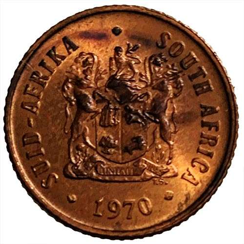 1970 South Africa 1c uncirculated bronze