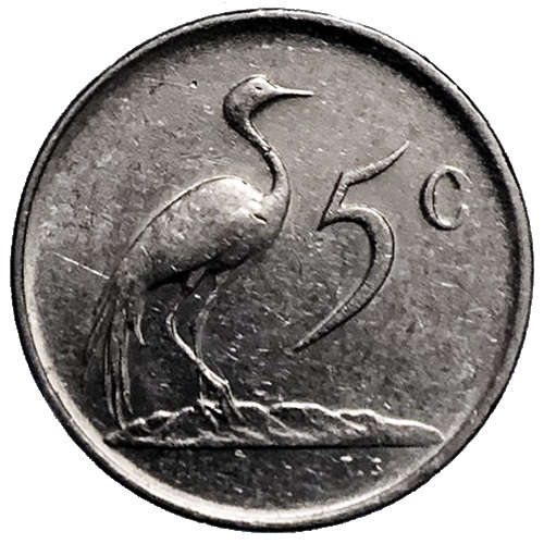 1983 South Africa 5c nickel Very Fine