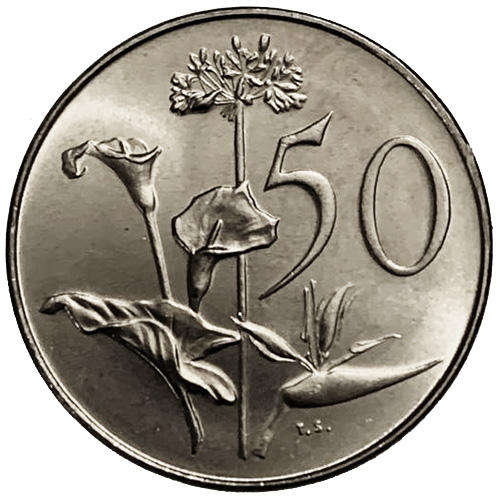 1967 South Africa Jan van Riebeeck English UNCIRCULATED 50c