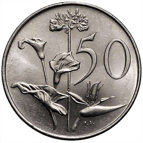 1987 South Africa 50c AU