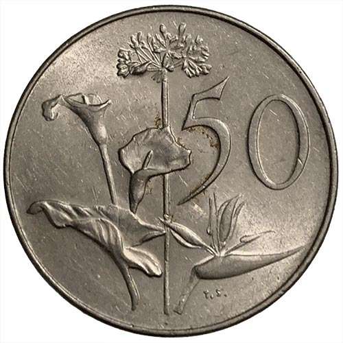 1968 South Africa Afrikaans 50c Fine