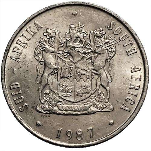 1987 South Africa Springbok R1 Coat of Arms VF