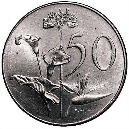 1966 South Africa English AU 50c