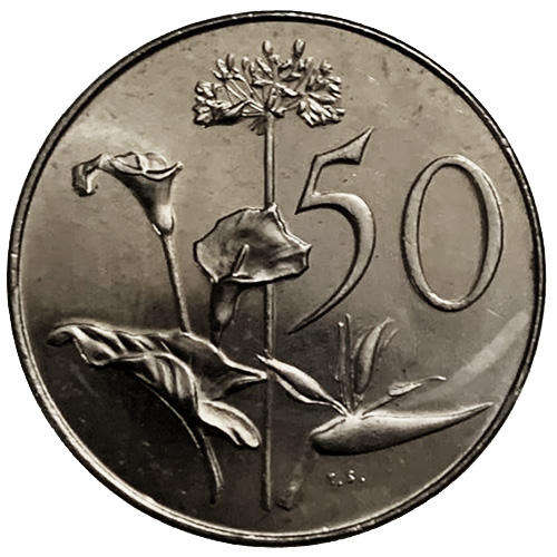 1967 South Africa Jan van Riebeeck Afrikaans UNCIRCULATED 50c