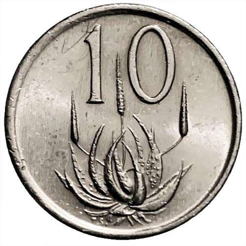 1982 South Africa BJ Vorster 10c nickel Very Fine