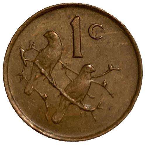 1988 South Africa coat of arms 1c bronze