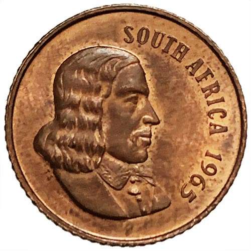 1965 South Africa English 2c bronze AU